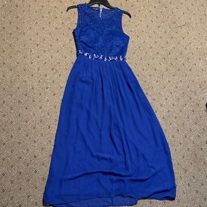 Speck Royal Blue High Low Dress